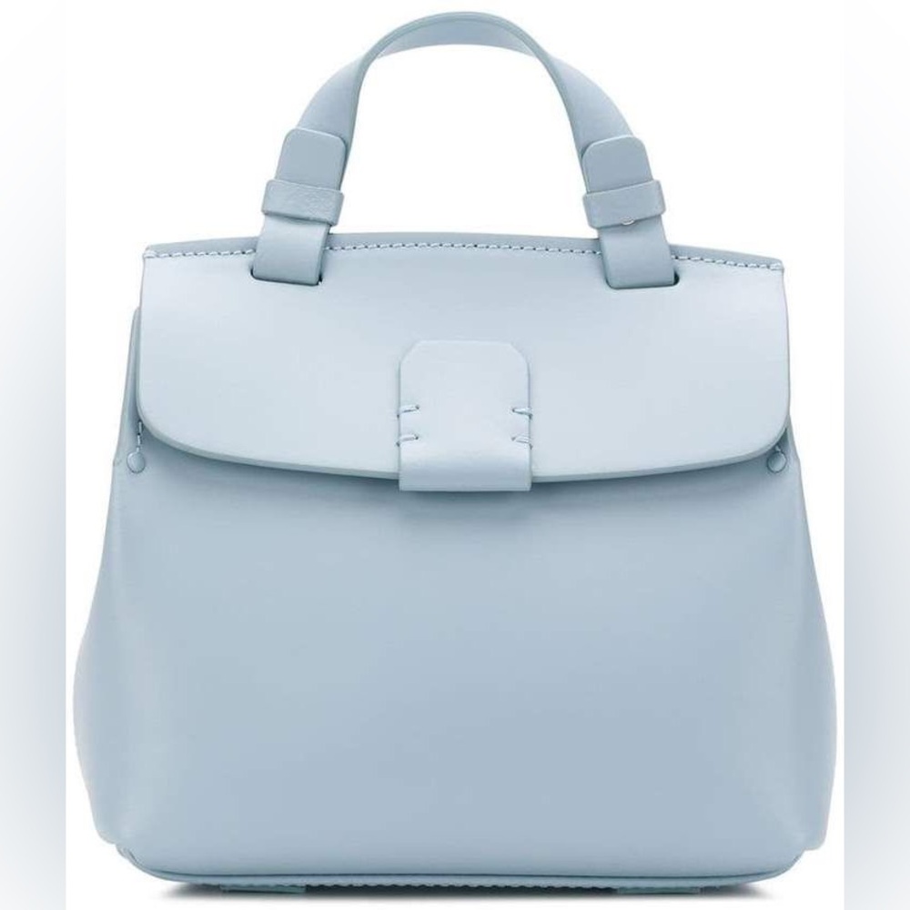 Nico Giani Mini Top Handle Baby Blue Leather Backpack w/ original dust bag
